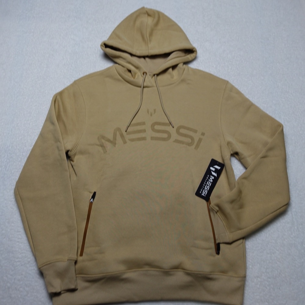 Messi Collection Hoodie Mens Medium Cornstalk Beige MMF0426USJ NWT